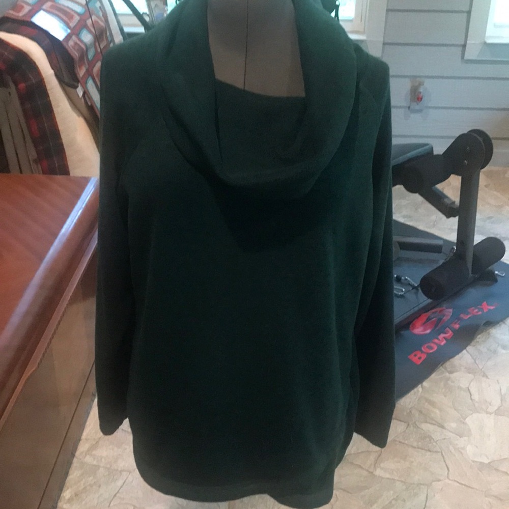 Sweater Cowl Neck Dark Green Sweater Size XXL